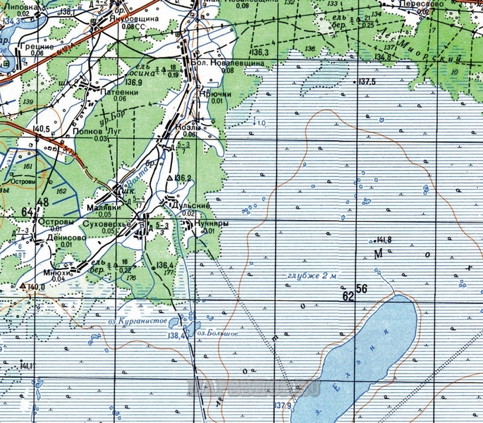 Карта Нижнедевицкого Района
