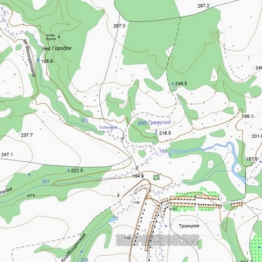 Топографическая Карта Кабанского Района 1 См - 250 М