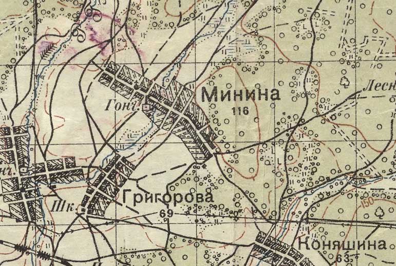 Военная карта московской области 1941 года