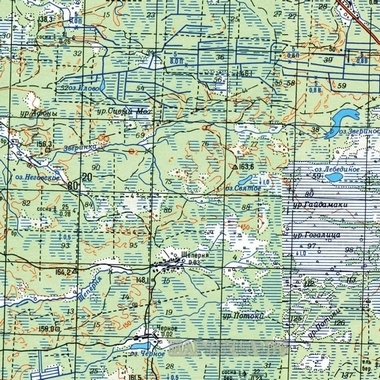 Топографическая карта Сахи 1 км - подробная топокарта Сахи скачать