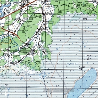 Топографическая карта Оренбургской области 1 км - подробная топокартаОренбургской области скачать