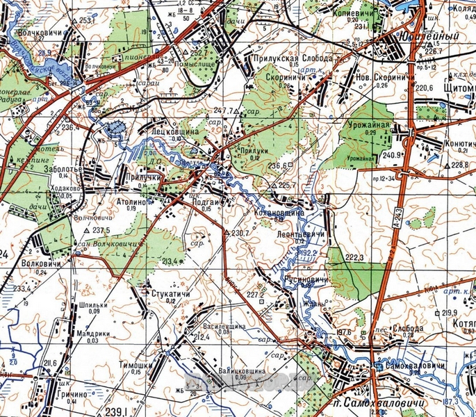 Топографическая карта Владимирской области 1 км - подробная топокарта Владимирскойобласти скачать
