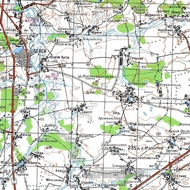 Топографическая карта Удмуртии 2 км - детальная топокарта Удмуртии скачать