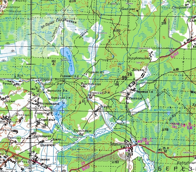 Топографическая карта Нижегородской области 2 км - детальная топокарта Нижегородскойобласти скачать