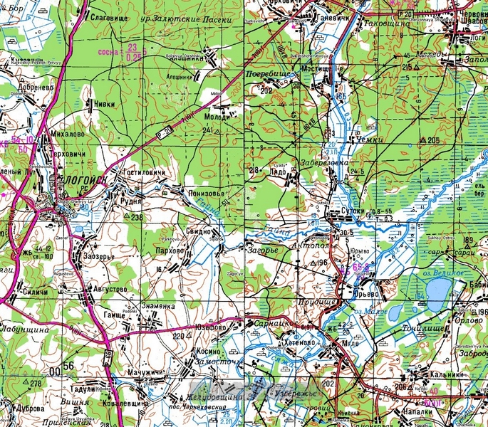 Топографическая карта Ханты-Мансийского АО 2 км - детальная топокарта Ханты- Мансийского АО скачать