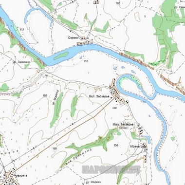 Топографическая карта Ставропольского края 500 м - подробная топокартаСтавропольского края 2013 скачать