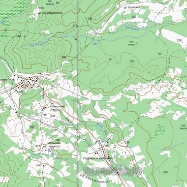 Топографическая карта Удмуртии 500 м - подробная топокарта Удмуртии 2013скачать