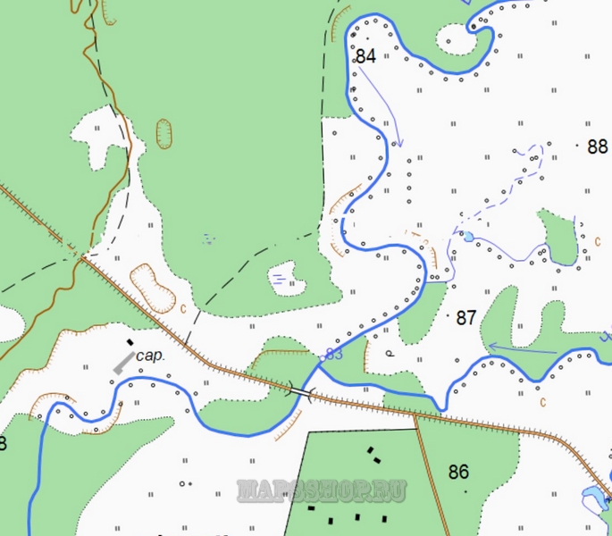 Топографическая карта Каргасокского района 250 м - подробная топокартаКаргасокского района скачать