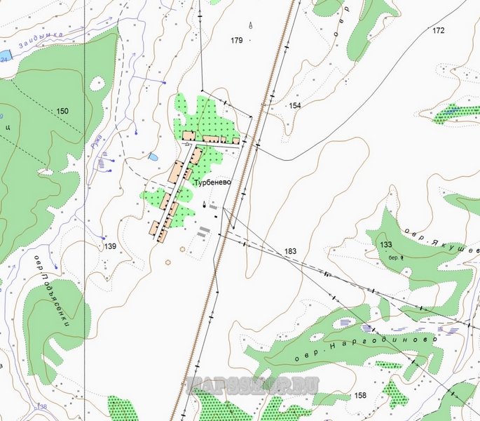 Топографическая карта района Сосногорск 250 м - подробная топокарта районаСосногорск скачать