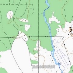 Топографическая карта Оленинского района 1 см - 250 м