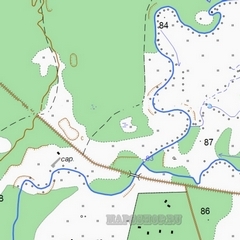Топографическая карта села Синельниково-2 1 см - 250 м