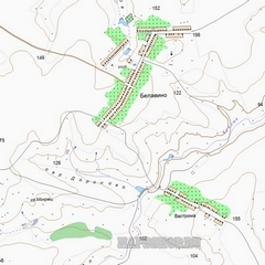 Топографическая карта деревни Семеново 1 см - 250 м