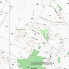 Топографическая карта станицы Платнировская 1 см - 250 м