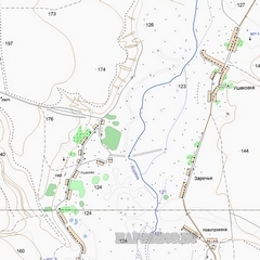 Топографическая карта поселка Горский 1 см - 250 м