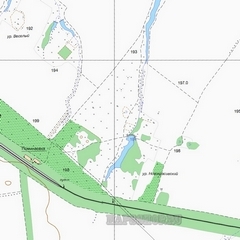 Топографическая карта Осташковского района 1 см - 250 м