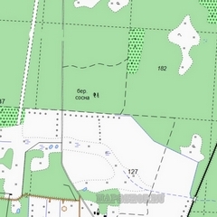 Топографическая карта хутора Согласный 1 см - 250 м