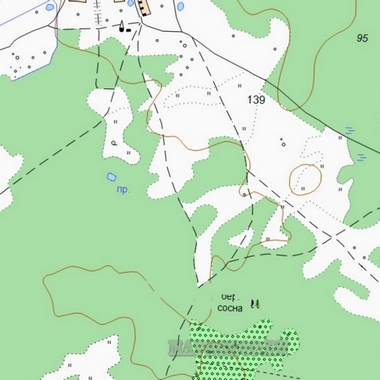 Топографическая карта Мыски 250 м - подробная топокарта Мыски скачать