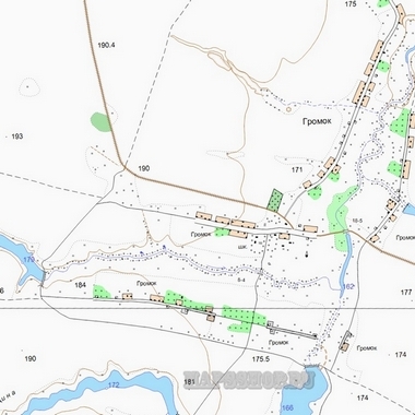 Топографическая карта Усть-Лабинского района 1 см - 250 м