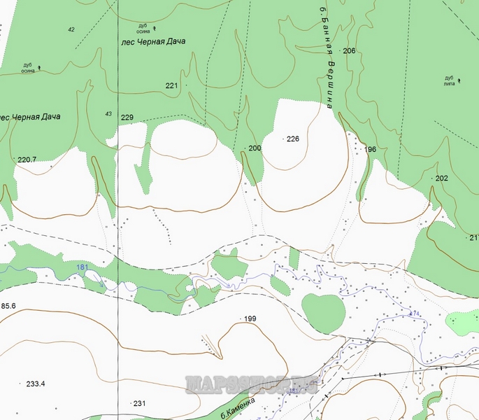 Топографическая карта Березовского района 250 м - подробная топокартаБерезовского района скачать